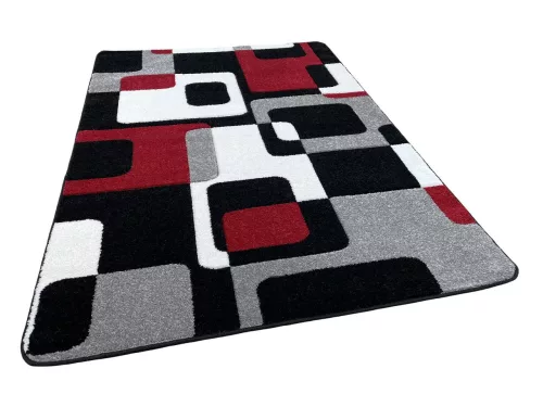 Margit Szőnyeg 196 Black (Fekete-Piros) 80x250cm
