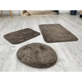   Lazien 3014-3 Brown (Barna) 3 Részes Fürdőszoba Szőnyeg 50x80 + 50x40cm