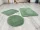 Lazien 3014-3 Green, Zöld 3 Részes Fürdőszoba Szőnyeg 50x80 + 50x40cm