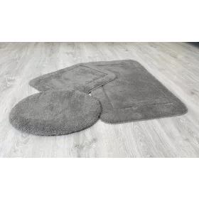   Lazien 3014-3 Grey 3 Részes Fürdőszoba Szőnyeg 50x80 + 50x40cm