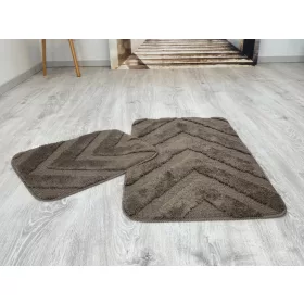 Lazien 3014-2 Brown (Barna) 2 Részes Fürdőszoba Szőnyeg 50x80 + 50x40cm