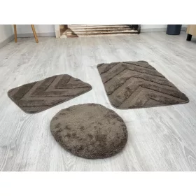   Lazien 3015-3 Brown (Barna) 3 Részes Fürdőszoba Szőnyeg 50x80 + 50x40cm