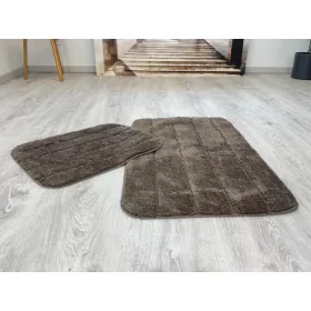 Lazien 3014-2 Brown (Barna) 2 Részes Fürdőszoba Szőnyeg 50x80 + 50x40cm