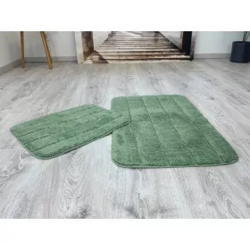   Lazien 3016-2 Green, Zöld 2 Részes Fürdőszoba Szőnyeg 50x80 + 50x40cm