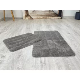   Lazien 3016-2 Grey, (Szürke) 2 Részes Fürdőszoba Szőnyeg 50x80 + 50x40cm